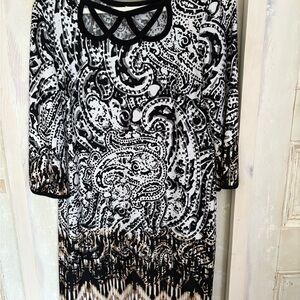 Black and White Patterned Dress